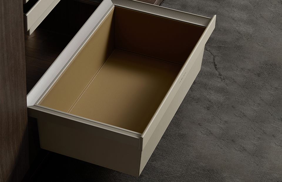 Deep Leather Basket